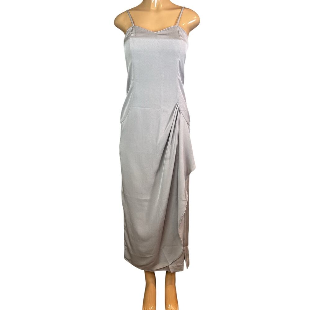 Vintage Lillie Rubin Gray Cascading Gown Long Dress Size 4